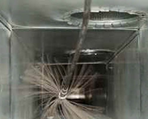 HOREZONTAL DUCT CLEANING WITH JET SPINNER