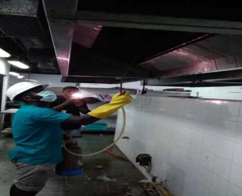 Kitchen Hoods Before Deep Cleaning